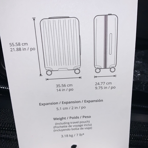 Ricardo Hardside Lightweight Carry On 350o Spinner Luggage Including Accessories - Picture 14 of 16